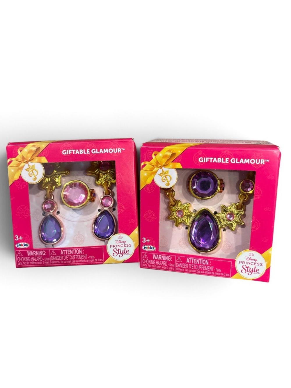 Disney Princess Style Collection Glamour Jewelry Set - 2 Gift Ready Boxes